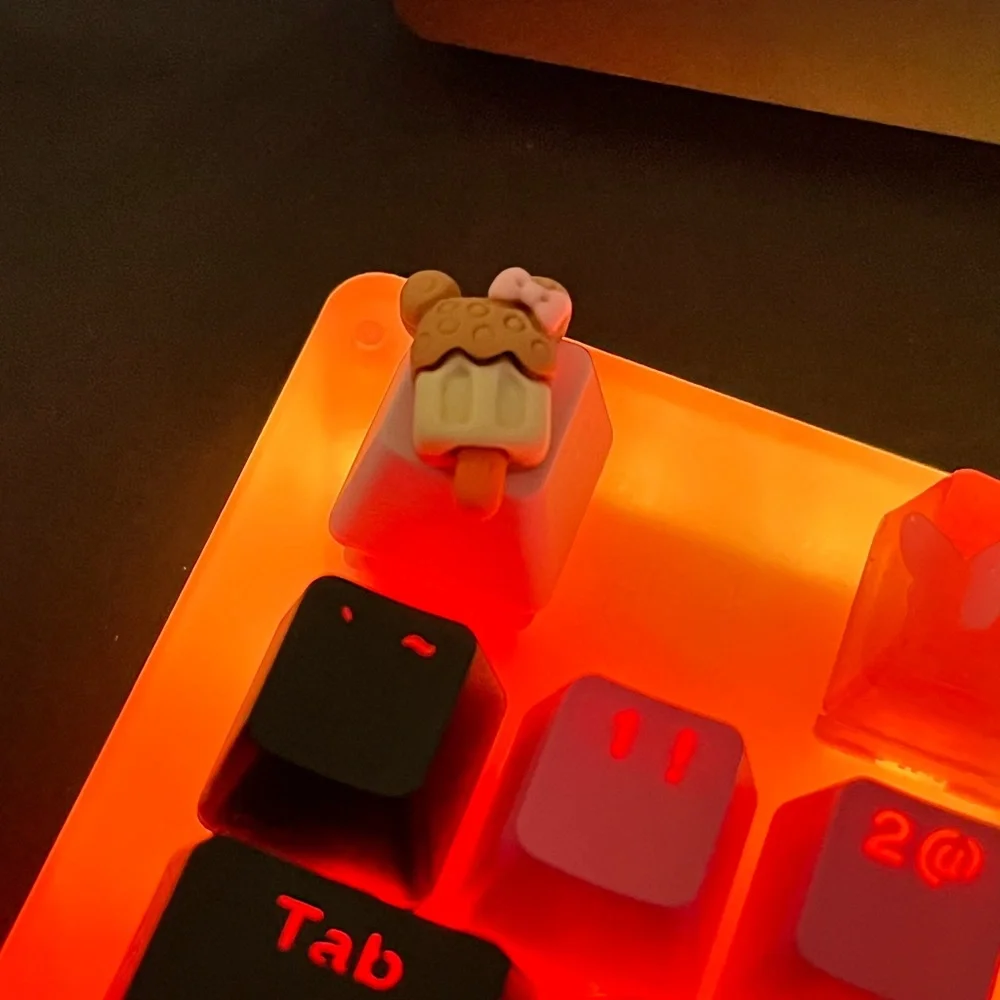 Cute popsicle light pink artisan Keycap, for OEM switches